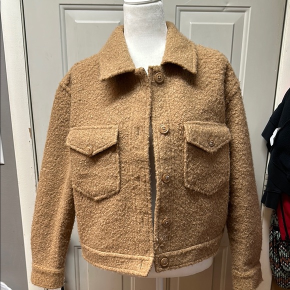 And Now This Jackets & Blazers - Tan Textured Button-Up Jacket
